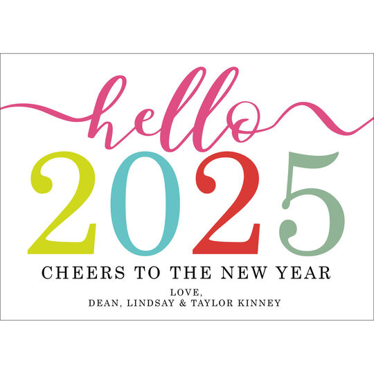 Hello 2025 New Year Cards